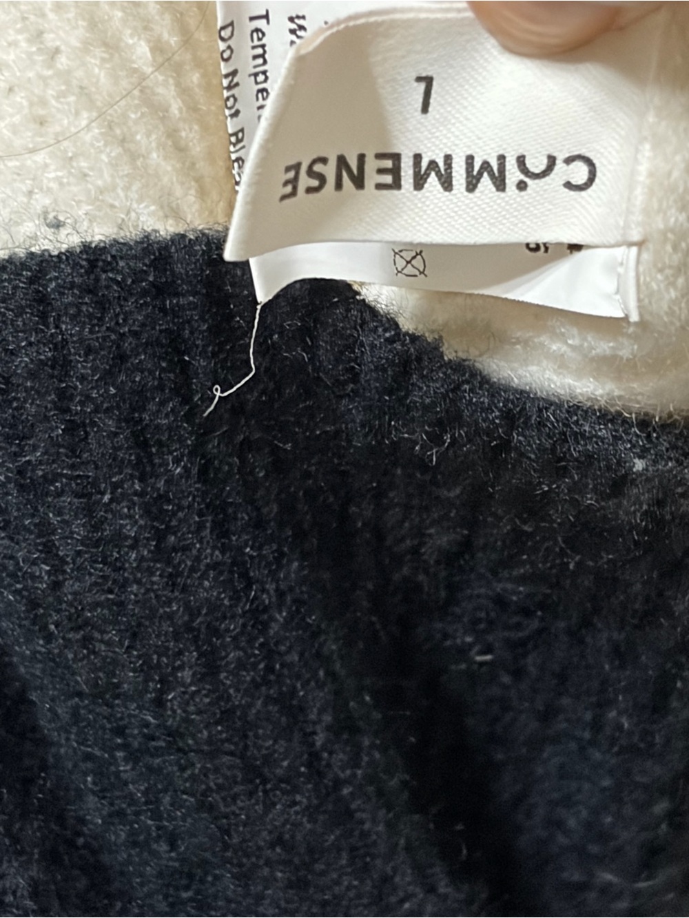 Commense Black & Cream Colorblock Ribbed Sweater Set - Picture 3 of 12